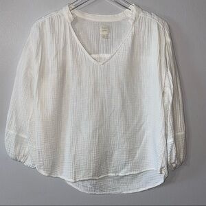 Roan + Ryan Evelyn White Gauze Top